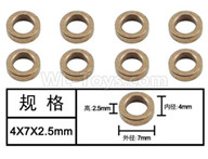 HG P601 Parts-Bearing-Oil bearing(8pcs) Parts-4x7x2.5mm-W04003,HG P601 RC Truck Parts 6x6 1/10 Parts 